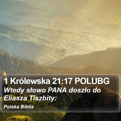 1 Królewska 21:17 POLUBG Bible Verse Image