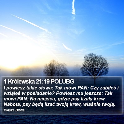 1 Królewska 21:19 POLUBG Bible Verse Image