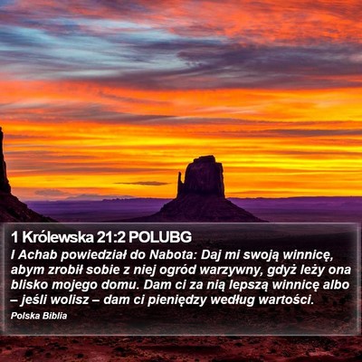 1 Królewska 21:2 POLUBG Bible Verse Image