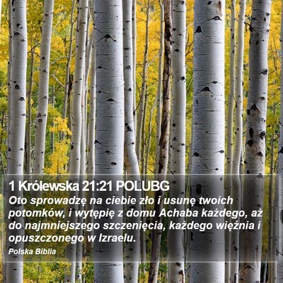 1 Królewska 21:21 POLUBG Bible Verse Image