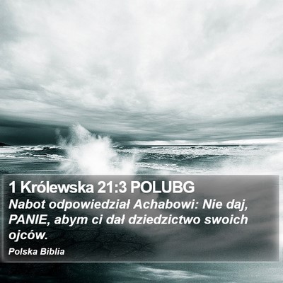 1 Królewska 21:3 POLUBG Bible Verse Image