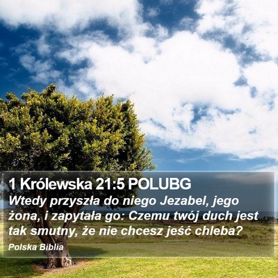 1 Królewska 21:5 POLUBG Bible Verse Image