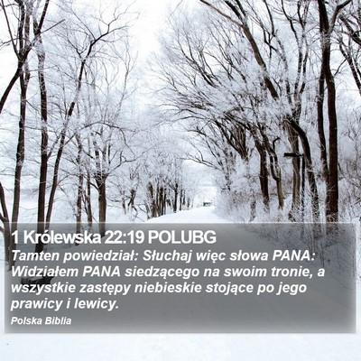 1 Królewska 22:19 POLUBG Bible Verse Image