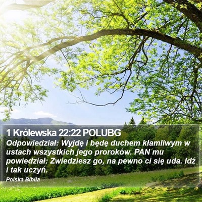 1 Królewska 22:22 POLUBG Bible Verse Image