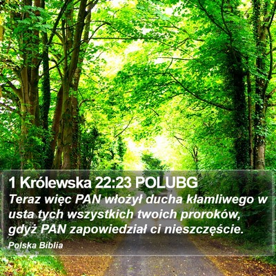 1 Królewska 22:23 POLUBG Bible Verse Image