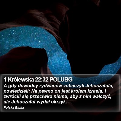 1 Królewska 22:32 POLUBG Bible Verse Image