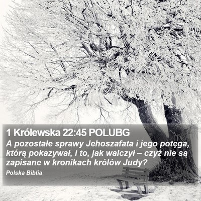 1 Królewska 22:45 POLUBG Bible Verse Image