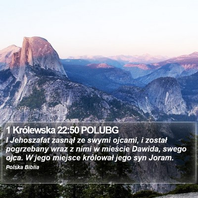 1 Królewska 22:50 POLUBG Bible Verse Image
