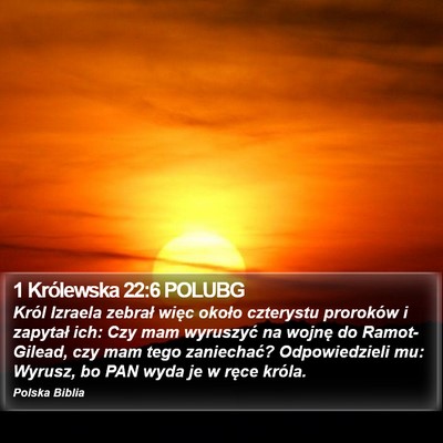 1 Królewska 22:6 POLUBG Bible Verse Image