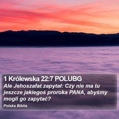 1 Królewska 22:7 POLUBG Bible Verse Image