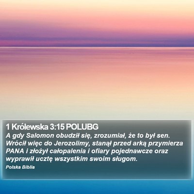 1 Królewska 3:15 POLUBG Bible Verse Image
