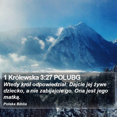 1 Królewska 3:27 POLUBG Bible Verse Image