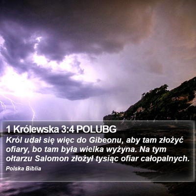 1 Królewska 3:4 POLUBG Bible Verse Image