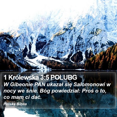 1 Królewska 3:5 POLUBG Bible Verse Image