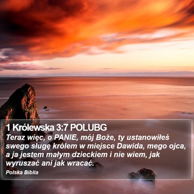 1 Królewska 3:7 POLUBG Bible Verse Image