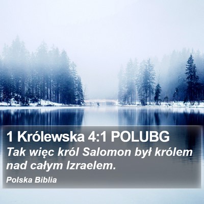 1 Królewska 4:1 POLUBG Bible Verse Image