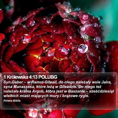 1 Królewska 4:13 POLUBG Bible Verse Image