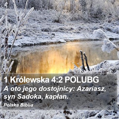 1 Królewska 4:2 POLUBG Bible Verse Image