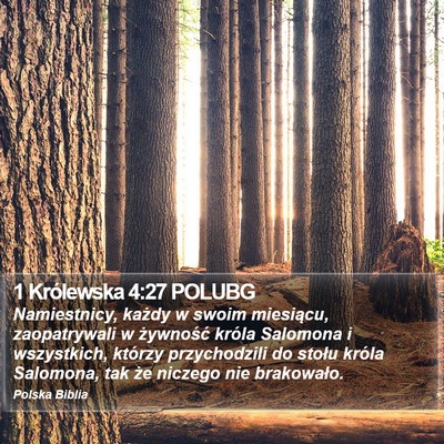 1 Królewska 4:27 POLUBG Bible Verse Image