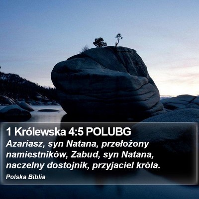 1 Królewska 4:5 POLUBG Bible Verse Image