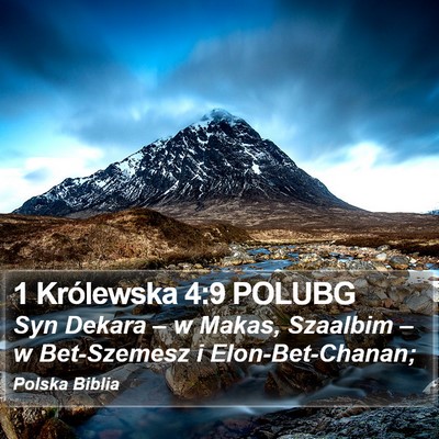 1 Królewska 4:9 POLUBG Bible Verse Image