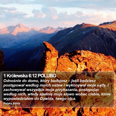 1 Królewska 6:12 POLUBG Bible Verse Image