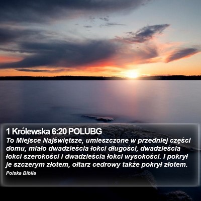 1 Królewska 6:20 POLUBG Bible Verse Image
