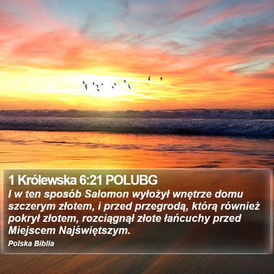 1 Królewska 6:21 POLUBG Bible Verse Image