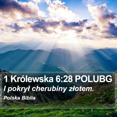 1 Królewska 6:28 POLUBG Bible Verse Image