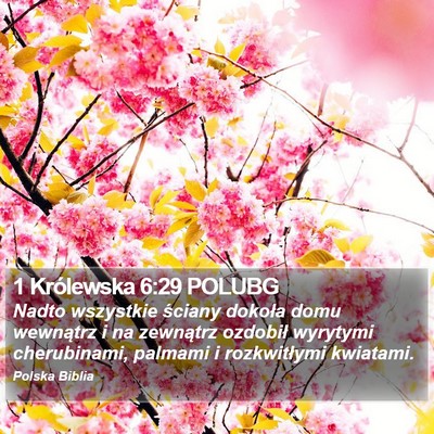 1 Królewska 6:29 POLUBG Bible Verse Image