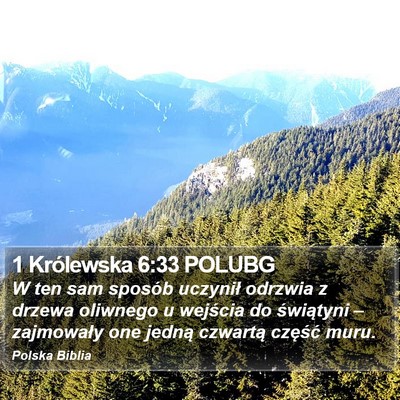 1 Królewska 6:33 POLUBG Bible Verse Image