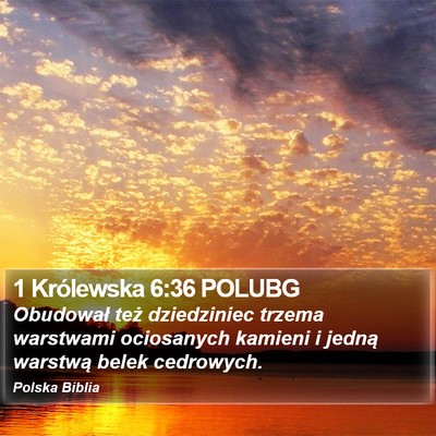 1 Królewska 6:36 POLUBG Bible Verse Image