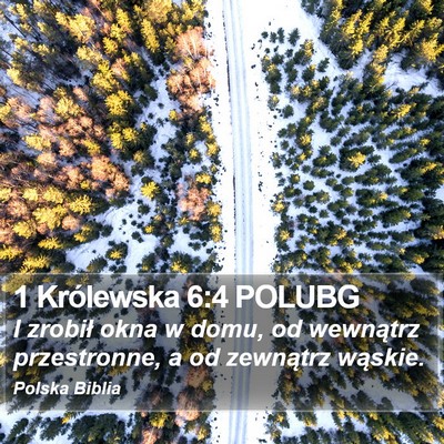 1 Królewska 6:4 POLUBG Bible Verse Image