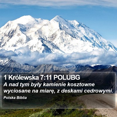 1 Królewska 7:11 POLUBG Bible Verse Image