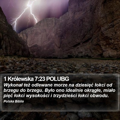 1 Królewska 7:23 POLUBG Bible Verse Image