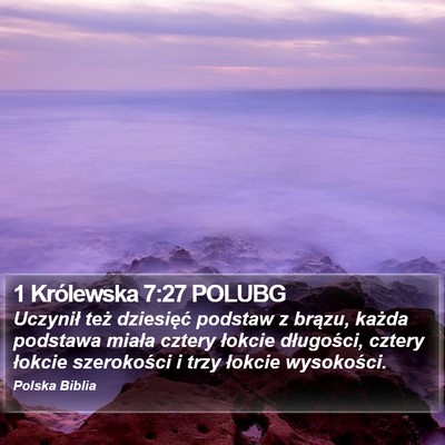 1 Królewska 7:27 POLUBG Bible Verse Image