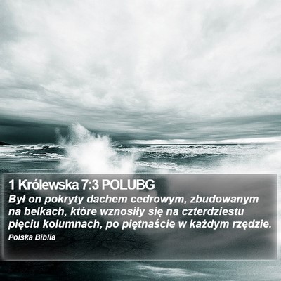 1 Królewska 7:3 POLUBG Bible Verse Image
