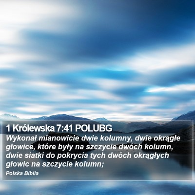 1 Królewska 7:41 POLUBG Bible Verse Image
