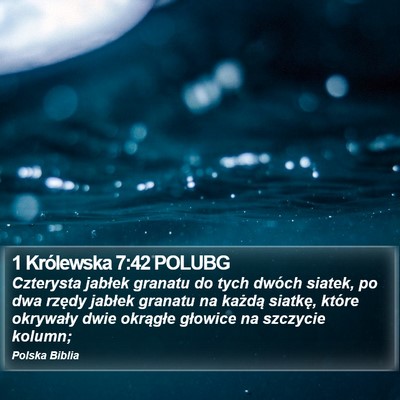 1 Królewska 7:42 POLUBG Bible Verse Image