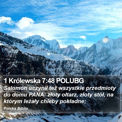 1 Królewska 7:48 POLUBG Bible Verse Image
