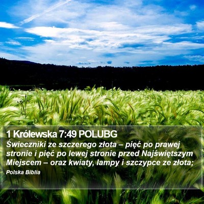 1 Królewska 7:49 POLUBG Bible Verse Image