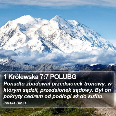 1 Królewska 7:7 POLUBG Bible Verse Image
