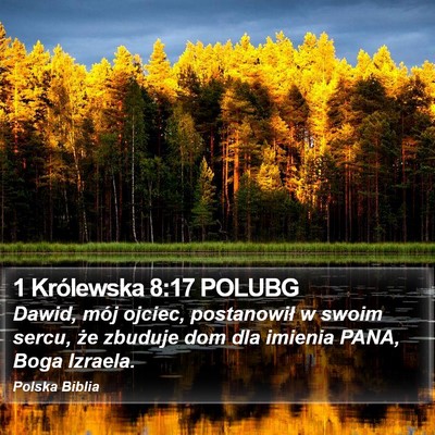 1 Królewska 8:17 POLUBG Bible Verse Image