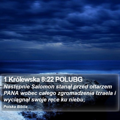 1 Królewska 8:22 POLUBG Bible Verse Image