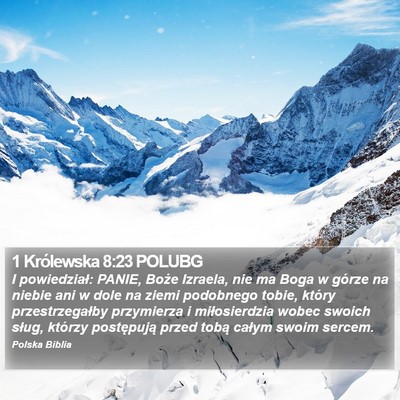 1 Królewska 8:23 POLUBG Bible Verse Image