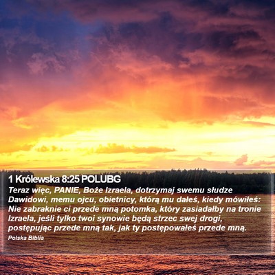 1 Królewska 8:25 POLUBG Bible Verse Image