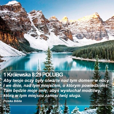 1 Królewska 8:29 POLUBG Bible Verse Image