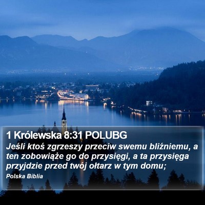 1 Królewska 8:31 POLUBG Bible Verse Image