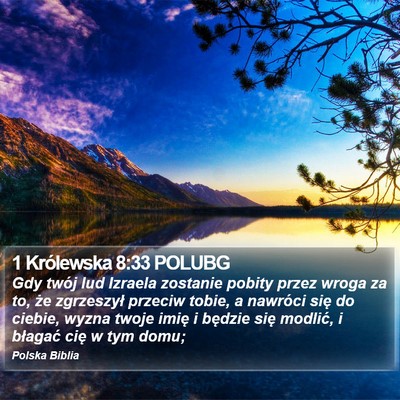 1 Królewska 8:33 POLUBG Bible Verse Image