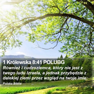 1 Królewska 8:41 POLUBG Bible Verse Image